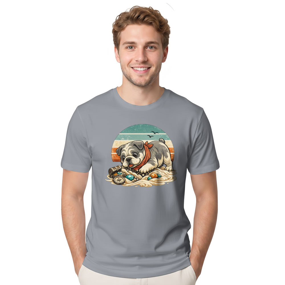 Retro Sunset Bulldog T-Shirt For Dog Lovers Elegant Vintage Style Stylish Gifts For Men Women Boy Kids T-Shirt