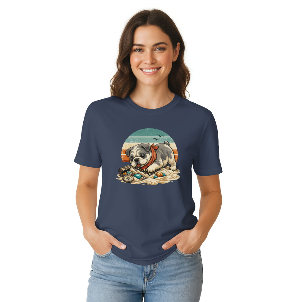Retro Sunset Bulldog T-Shirt For Dog Lovers Elegant Vintage Style Stylish Gifts For Men Women Boy Kids T-Shirt