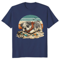 Retro Sunset Bulldog T-Shirt For Dog Lovers Elegant Vintage Style Stylish Gifts For Men Women Boy Kids T-Shirt
