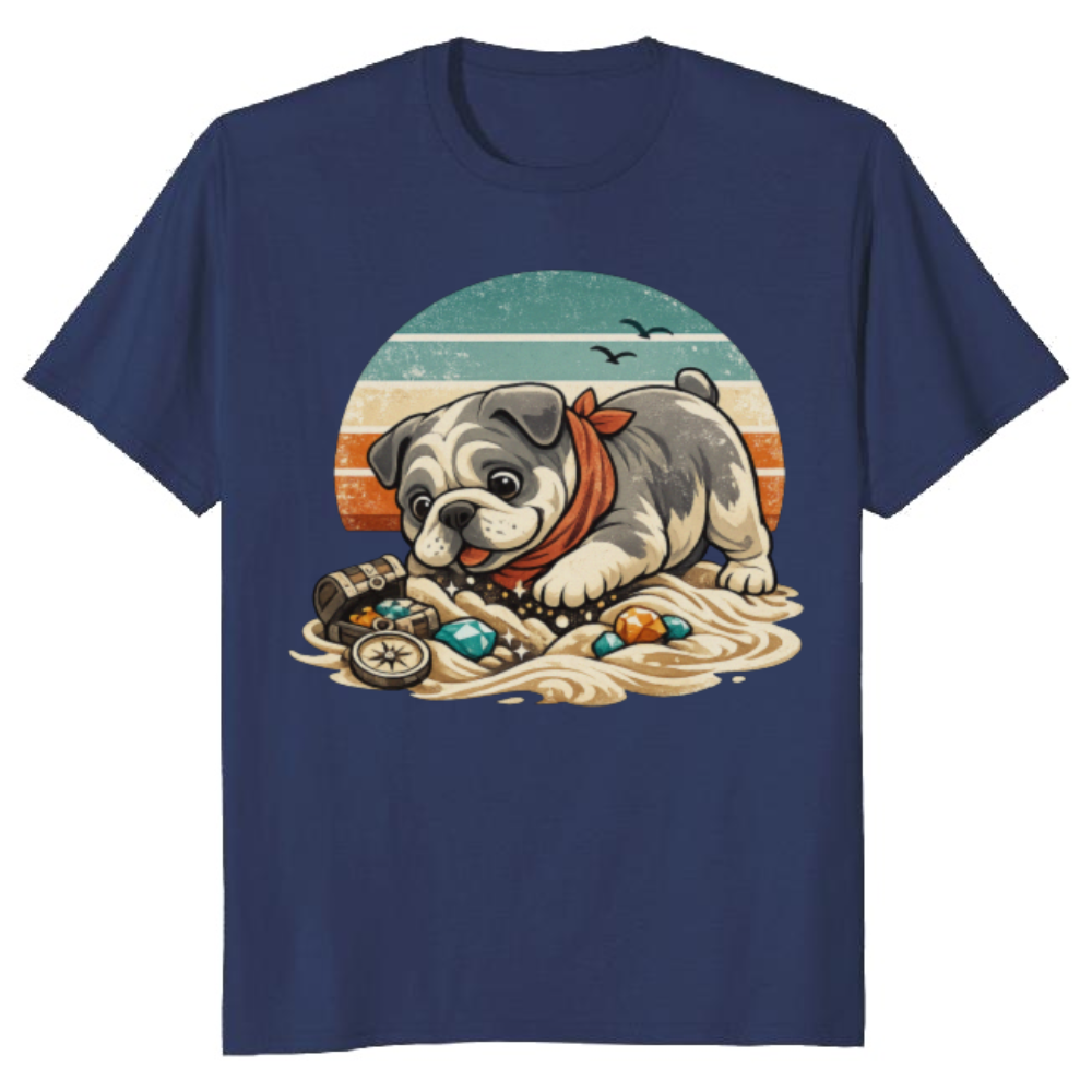 Retro Sunset Bulldog T-Shirt For Dog Lovers Elegant Vintage Style Stylish Gifts For Men Women Boy Kids T-Shirt