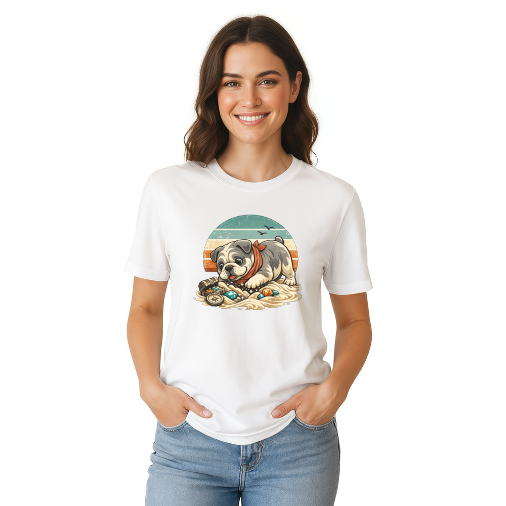 Retro Sunset Bulldog T-Shirt For Dog Lovers Elegant Vintage Style Stylish Gifts For Men Women Boy Kids T-Shirt
