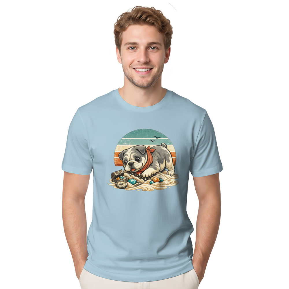 Retro Sunset Bulldog T-Shirt For Dog Lovers Elegant Vintage Style Stylish Gifts For Men Women Boy Kids T-Shirt