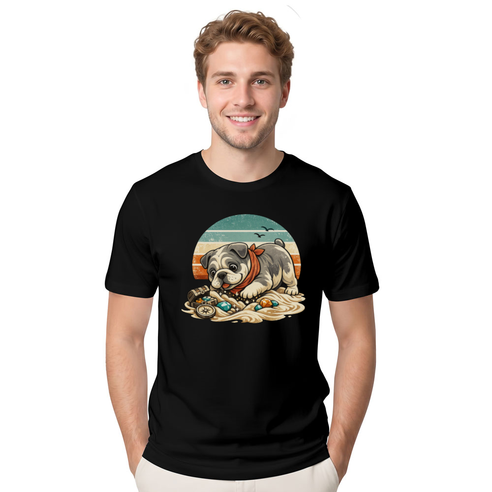 Retro Sunset Bulldog T-Shirt For Dog Lovers Elegant Vintage Style Stylish Gifts For Men Women Boy Kids T-Shirt