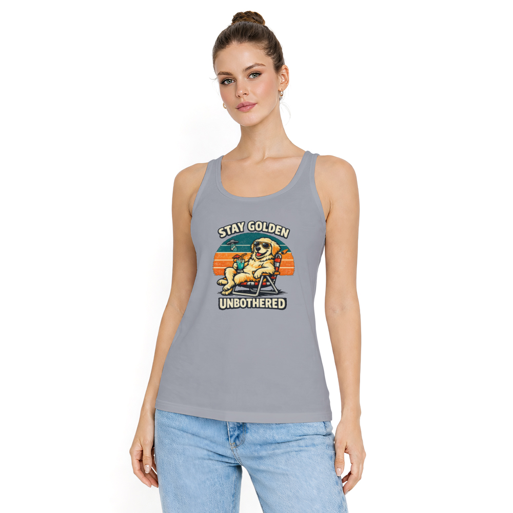 Retro Golden Retriever Tanktop Chill Summer Gifts for Men Women Boy Kids Tanktop - Unisex