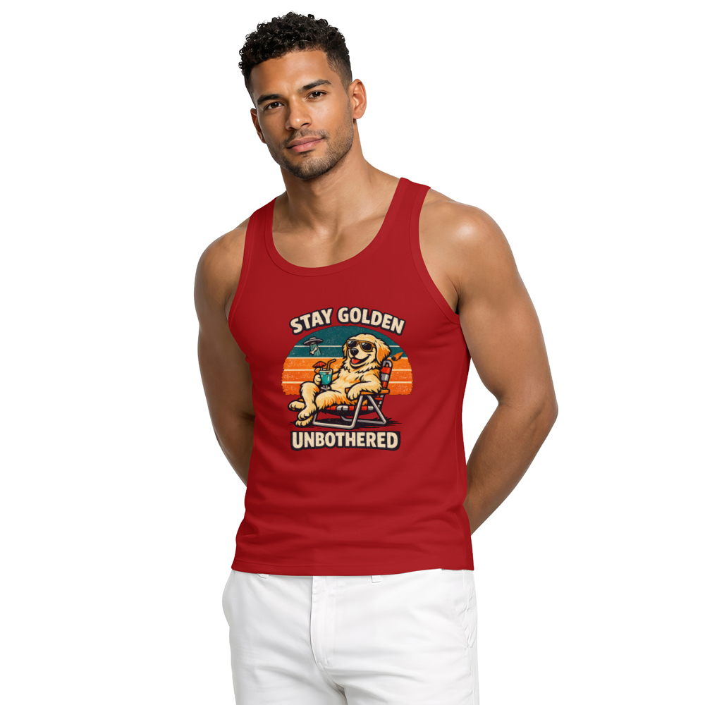 Retro Golden Retriever Tanktop Chill Summer Gifts for Men Women Boy Kids Tanktop - Unisex