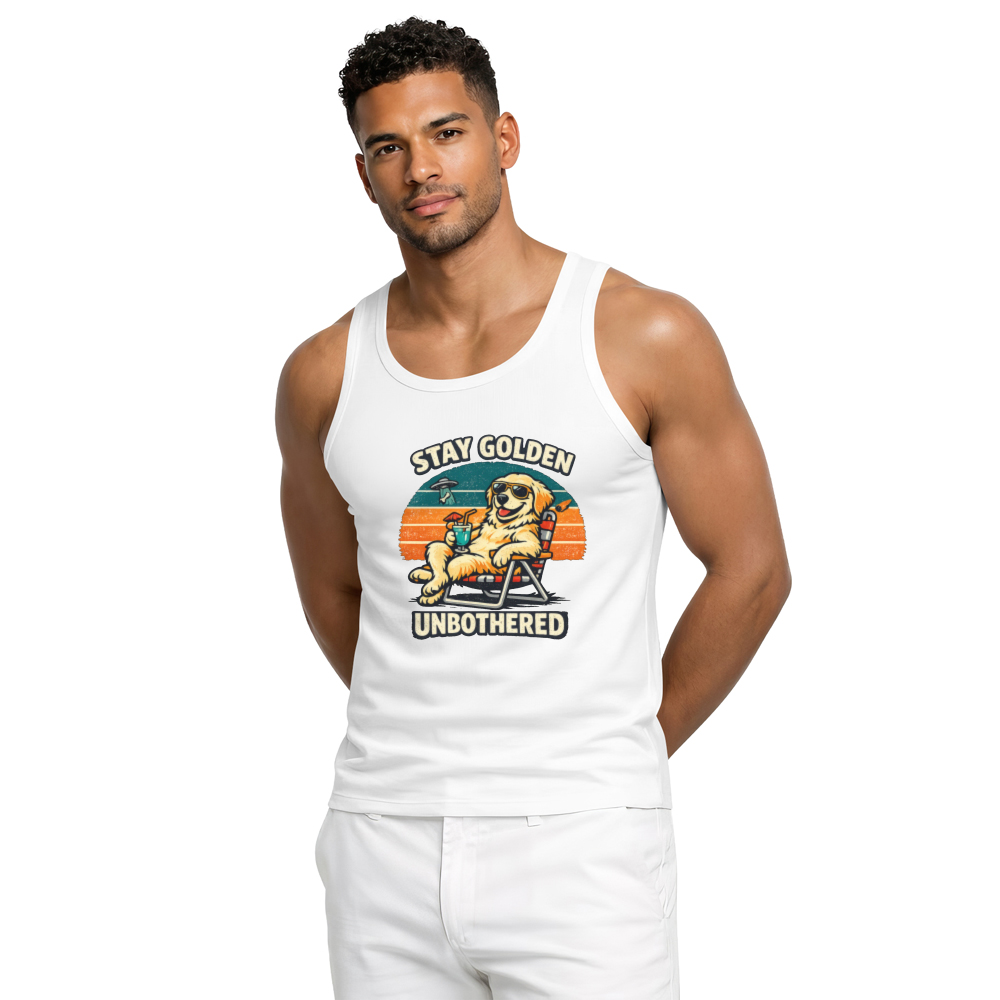 Retro Golden Retriever Tanktop Chill Summer Gifts for Men Women Boy Kids Tanktop - Unisex