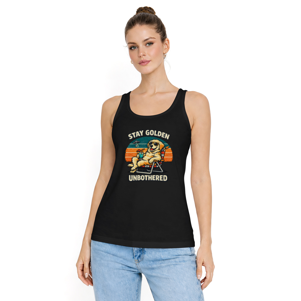 Retro Golden Retriever Tanktop Chill Summer Gifts for Men Women Boy Kids Tanktop - Unisex