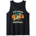 Retro Golden Retriever Tanktop Chill Summer Gifts for Men Women Boy Kids Tanktop - Unisex