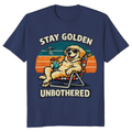 Stay Golden Retriever Relaxing With Drink Retro Gifts For Men Women Boy Kids T-Shirt