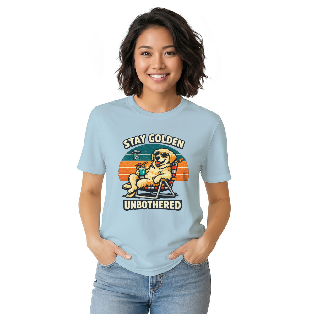 Stay Golden Retriever Relaxing With Drink Retro Gifts For Men Women Boy Kids T-Shirt