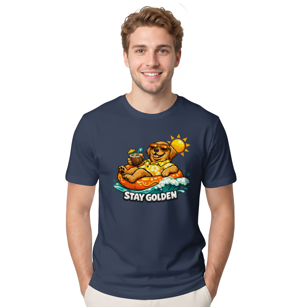 Stay Golden Unbothered Golden Retriever Tee Funny Gifts for Men Women Boy Kids T-Shirt