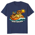 Stay Golden Unbothered Golden Retriever Tee Funny Gifts for Men Women Boy Kids T-Shirt