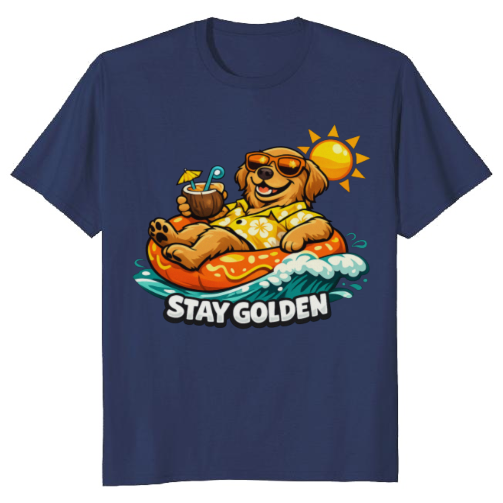 Stay Golden Unbothered Golden Retriever Tee Funny Gifts for Men Women Boy Kids T-Shirt