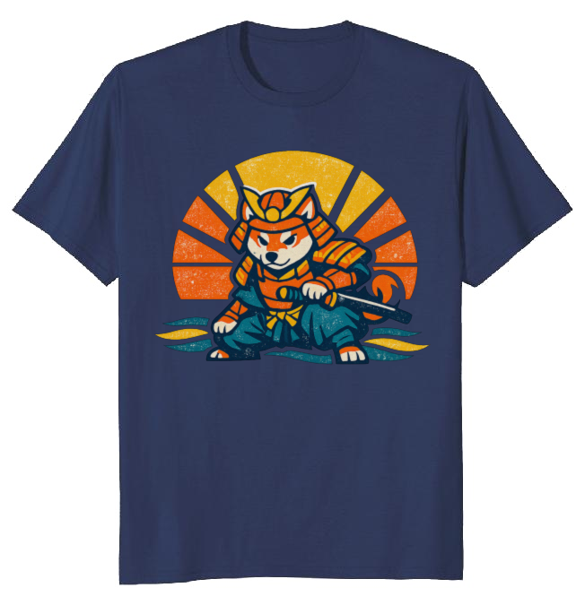 Retro Shiba Samurai T-Shirt For Anime And Dog Lovers Vintage Gifts for Men Women Boy Kids T-Shirt