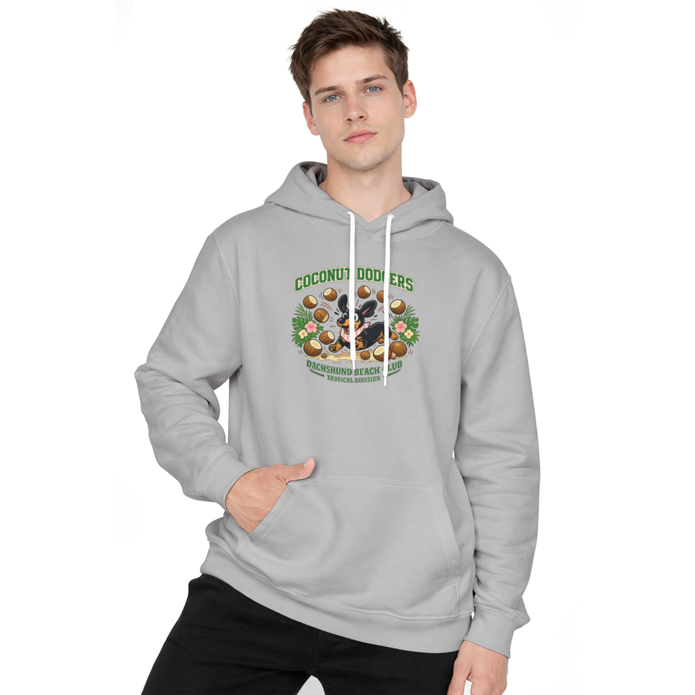 Preppy Pastel Dachshund Coconut Dodgers Hoodie, Cute Gifts for Men Women Boy Kids Pull Over Hoodie