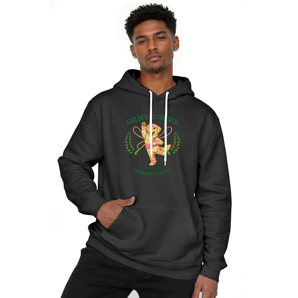 Golden Retriever Aerobics Club Retro Preppy Dog Fitness Pastel Athletic Art Funny Gifts for Men Women Boy Kids Pull Over Hoodie