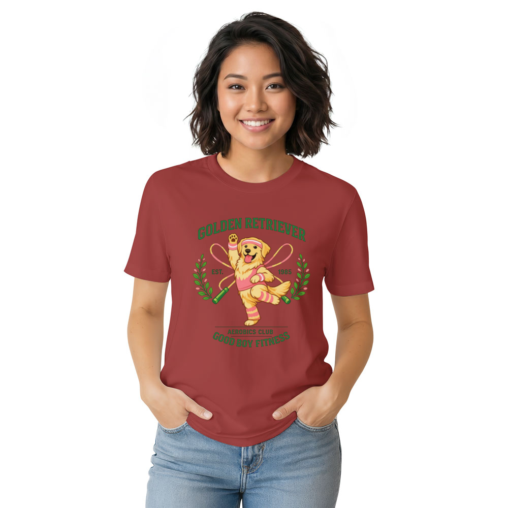 Golden Aerobics Club Retro Preppy Dog Graphic Cute Gifts for Men Women Boy Kids T-Shirt