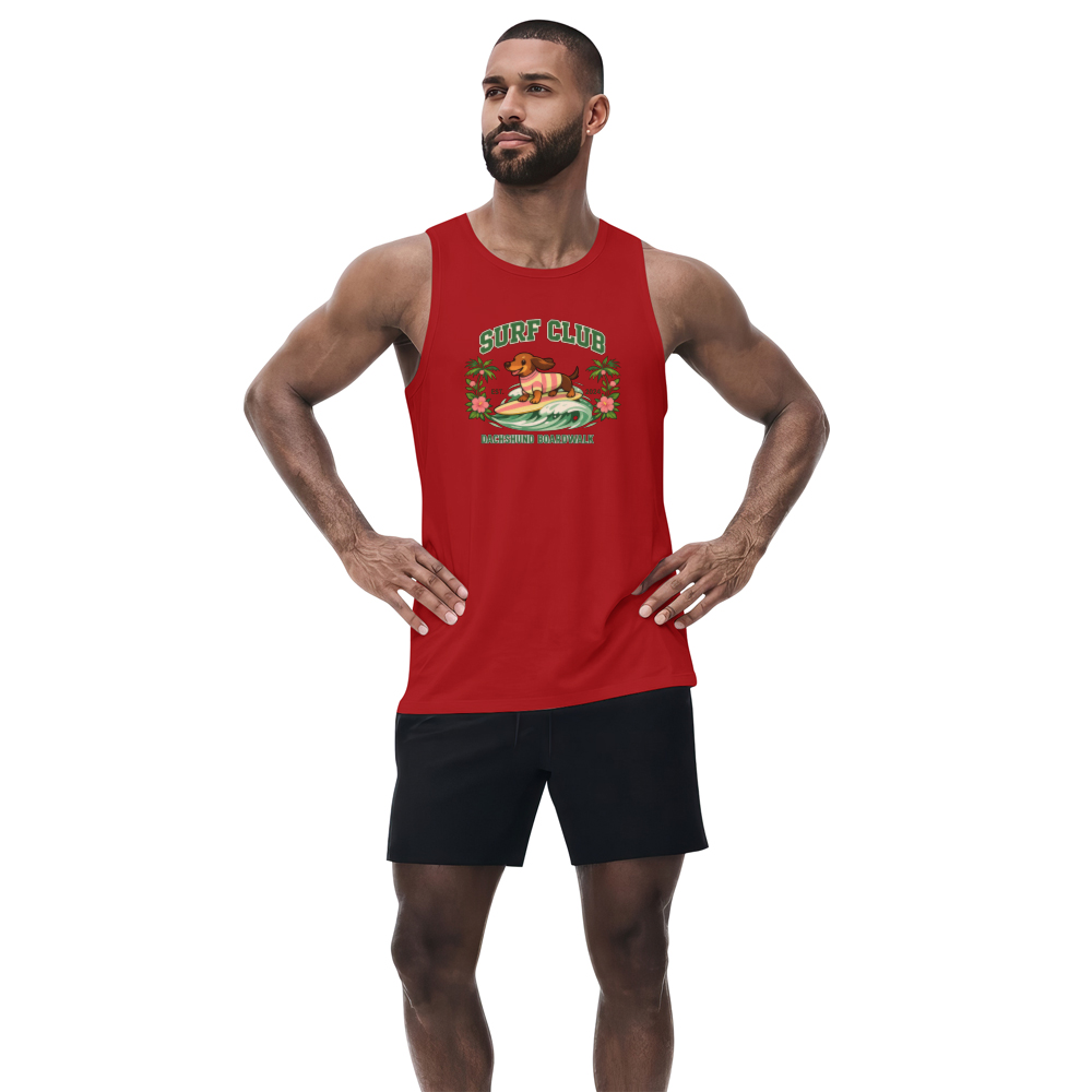Pastel Varsity Dachshund Surf Club Preppy Tank Top Cute Gifts for Men Women Boy Kids Tank Top