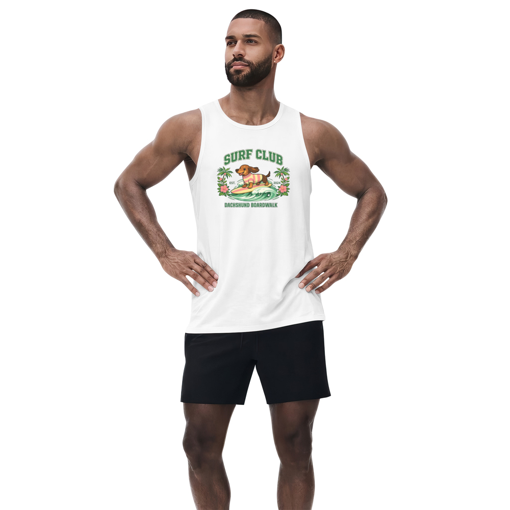 Pastel Varsity Dachshund Surf Club Preppy Tank Top Cute Gifts for Men Women Boy Kids Tank Top