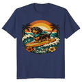 Long Boards & Short Paws 70s Surf Dachshund Retro Graphic Tee Cute Gifts for Men Women Boy Kids T-Shirt