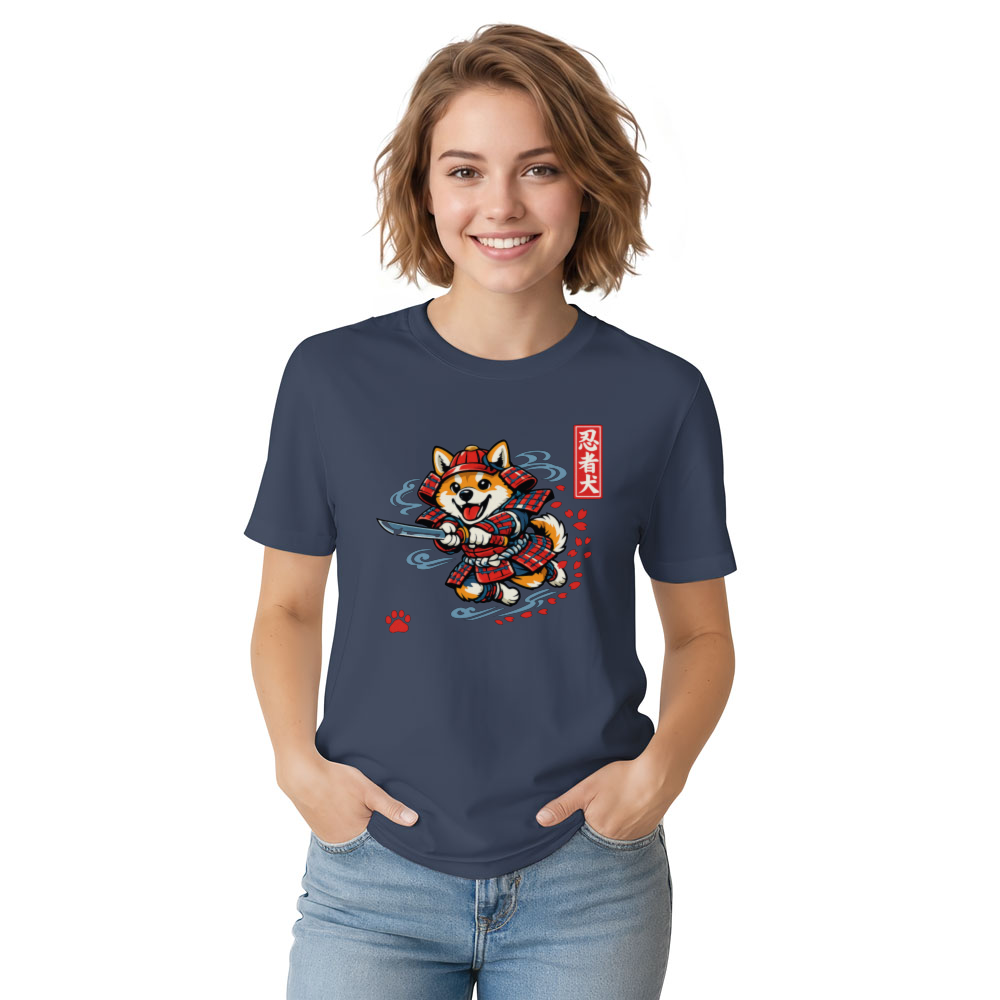 Shiba Samurai Ukiyoe Design Playful Gifts for Men Women Boy Kids T-Shirt