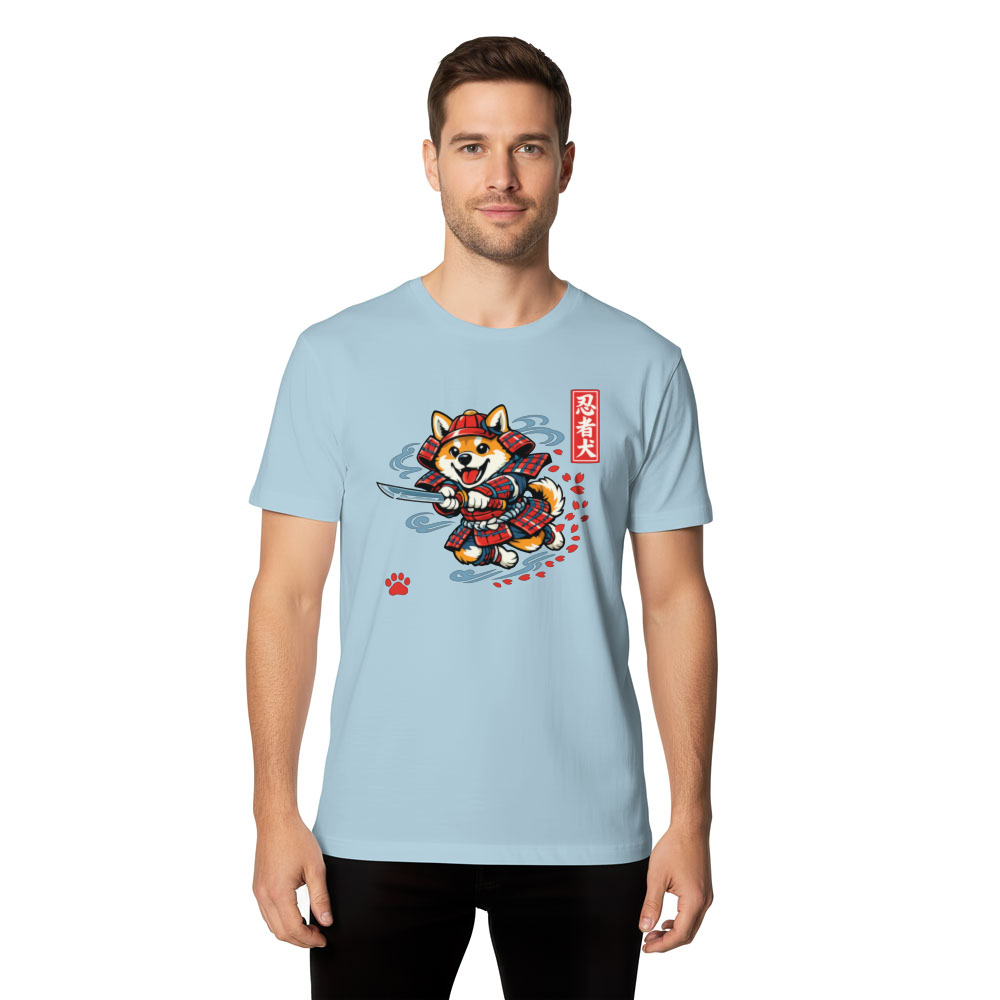 Shiba Samurai Ukiyoe Design Playful Gifts for Men Women Boy Kids T-Shirt