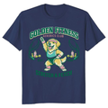 Golden Fitness Aerobics Club Retro Collegiate Tee Funny Gifts for Men Women Boy Kids T-Shirt