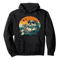 Unbothered Bulldog Retro Sunset Pullover Unique Gifts for Men Women Boy Kids Pull Over Hoodie