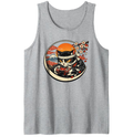 Ukiyo-e Otaku Cat Tanktop Gamer Retro Controller Art Cool Gifts for Men Women Boy Kids Tanktop