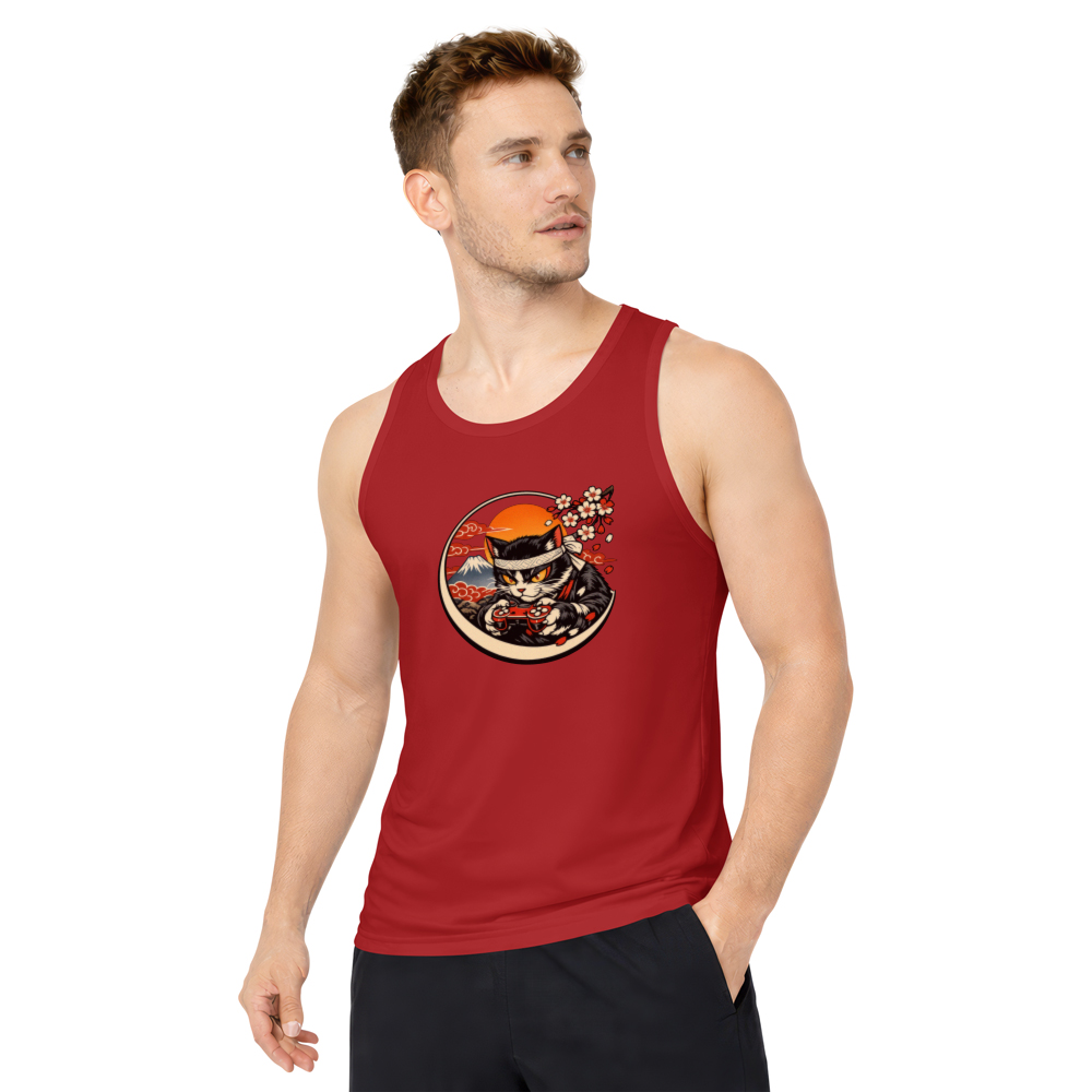 Ukiyo-e Otaku Cat Tanktop Gamer Retro Controller Art Cool Gifts for Men Women Boy Kids Tanktop