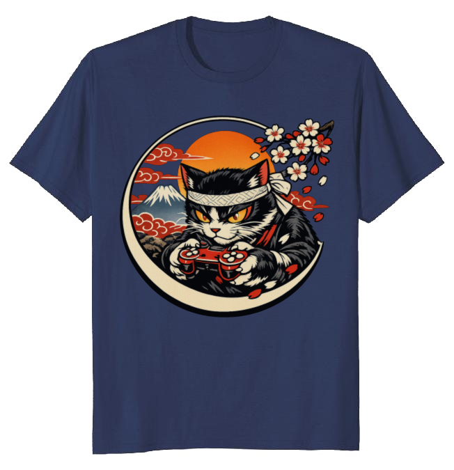 Otaku Neko T-Shirt For Anime Gamers Epic Gifts for Men Women Boy Kids T-Shirt