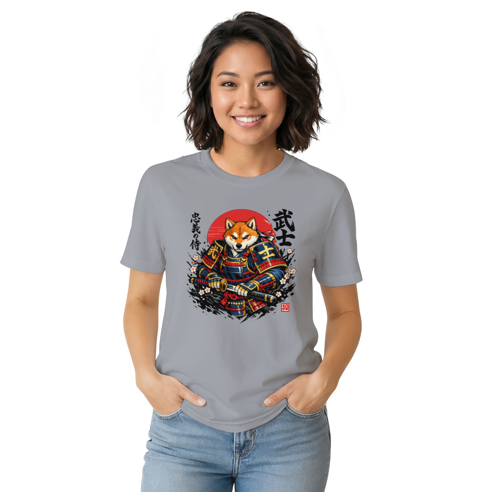 Shiba Samurai Ukiyo-e Graphic Crimson Sun Ronin Resolve Classic Gifts for Men Women Boy Kids T-Shirt