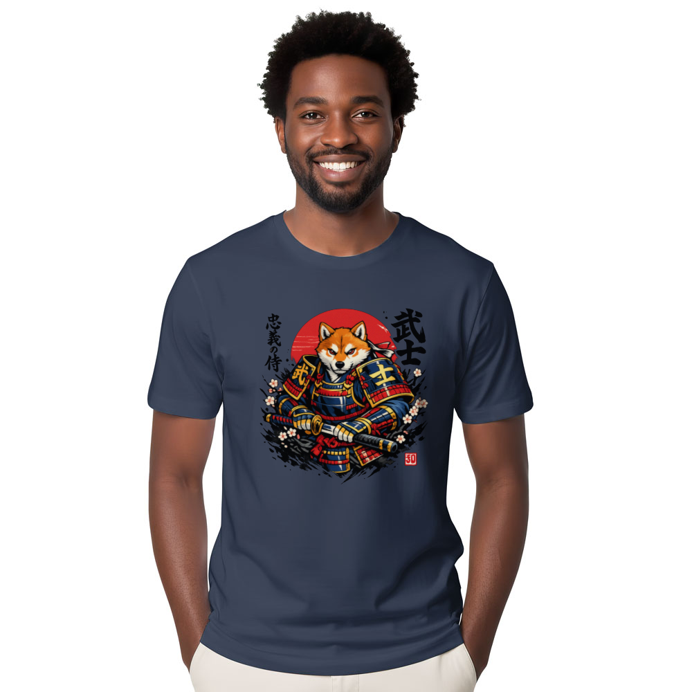 Shiba Samurai Ukiyo-e Graphic Crimson Sun Ronin Resolve Classic Gifts for Men Women Boy Kids T-Shirt