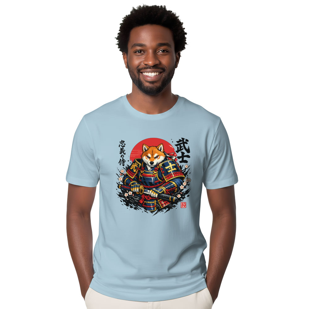 Shiba Samurai Ukiyo-e Graphic Crimson Sun Ronin Resolve Classic Gifts for Men Women Boy Kids T-Shirt