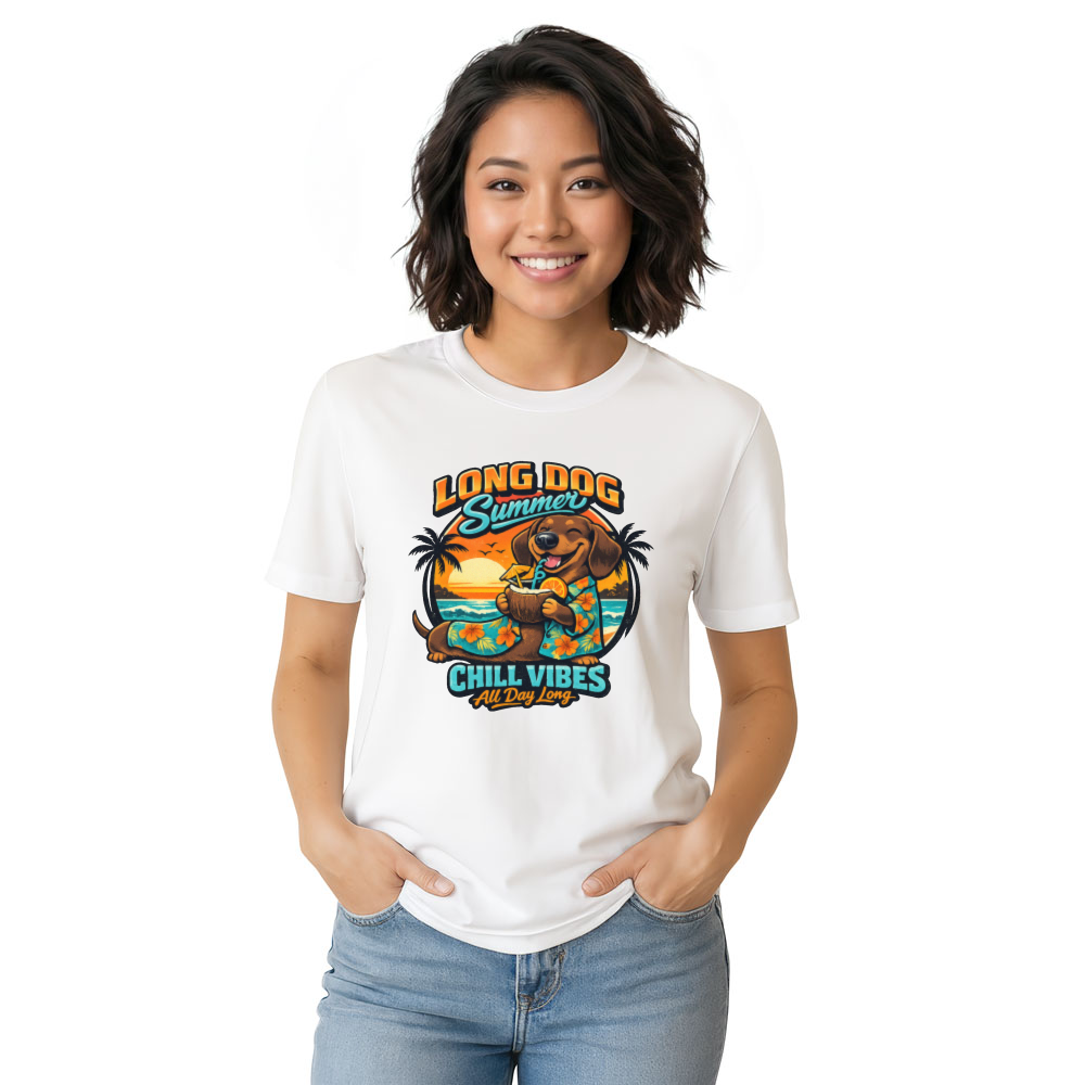 Retro Dachshund Hawaiian Graphic Cute Gifts for Men Women Boy Kids T-Shirt