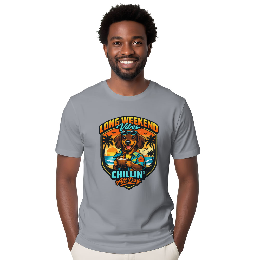 Tropical Dachshund Hawaiian Graphic Tee Cute Gifts for Men Women Boy Kids T-Shirt