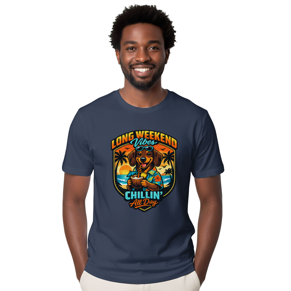 Tropical Dachshund Hawaiian Graphic Tee Cute Gifts for Men Women Boy Kids T-Shirt