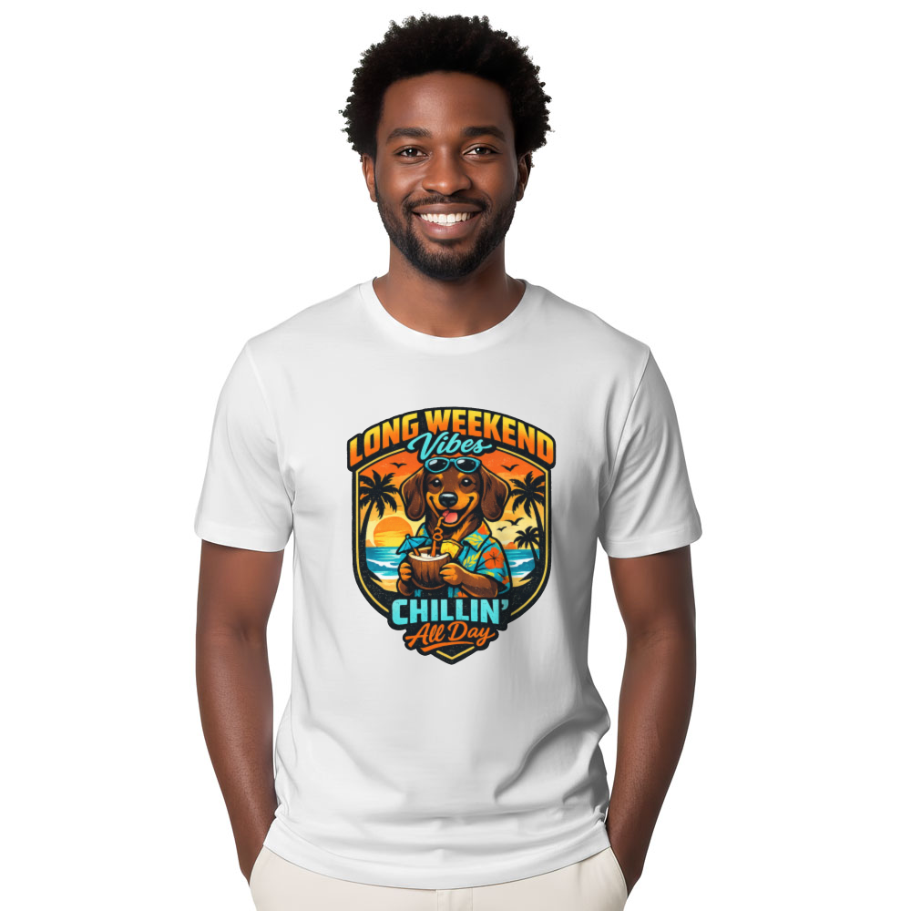 Tropical Dachshund Hawaiian Graphic Tee Cute Gifts for Men Women Boy Kids T-Shirt