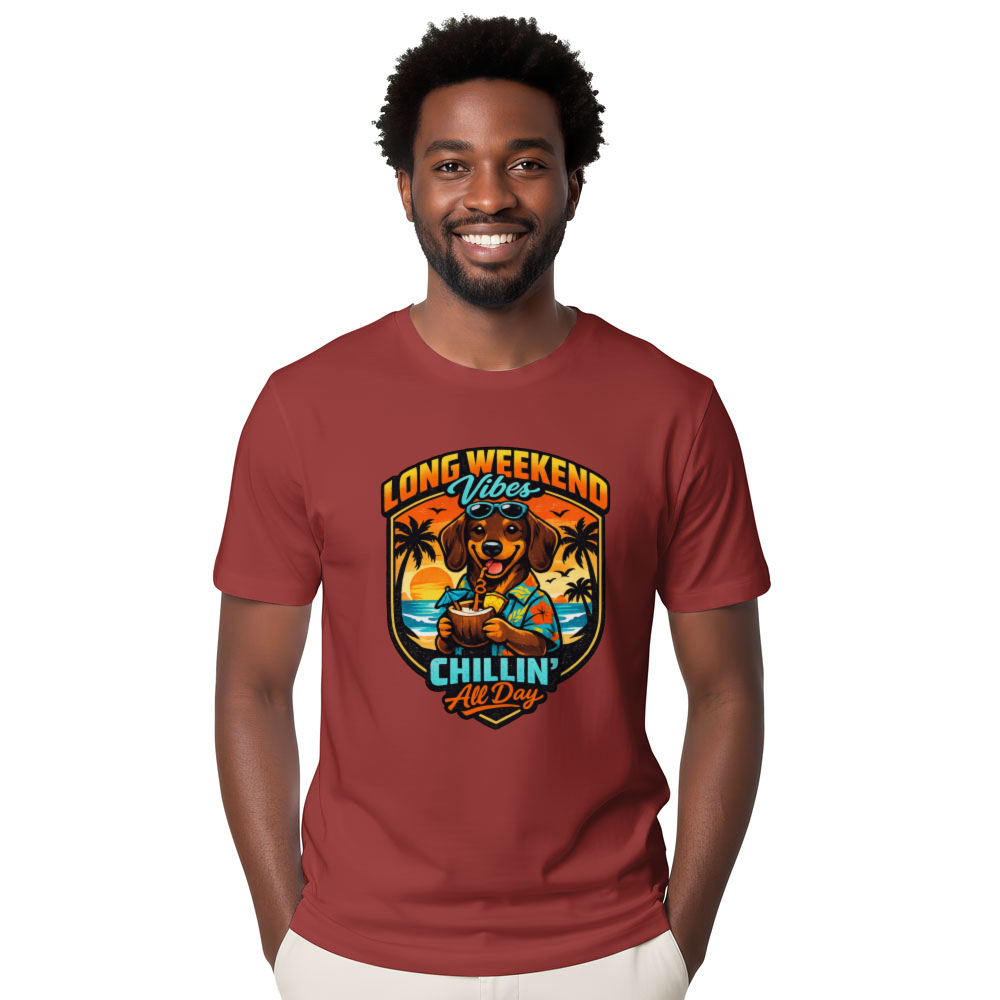 Tropical Dachshund Hawaiian Graphic Tee Cute Gifts for Men Women Boy Kids T-Shirt