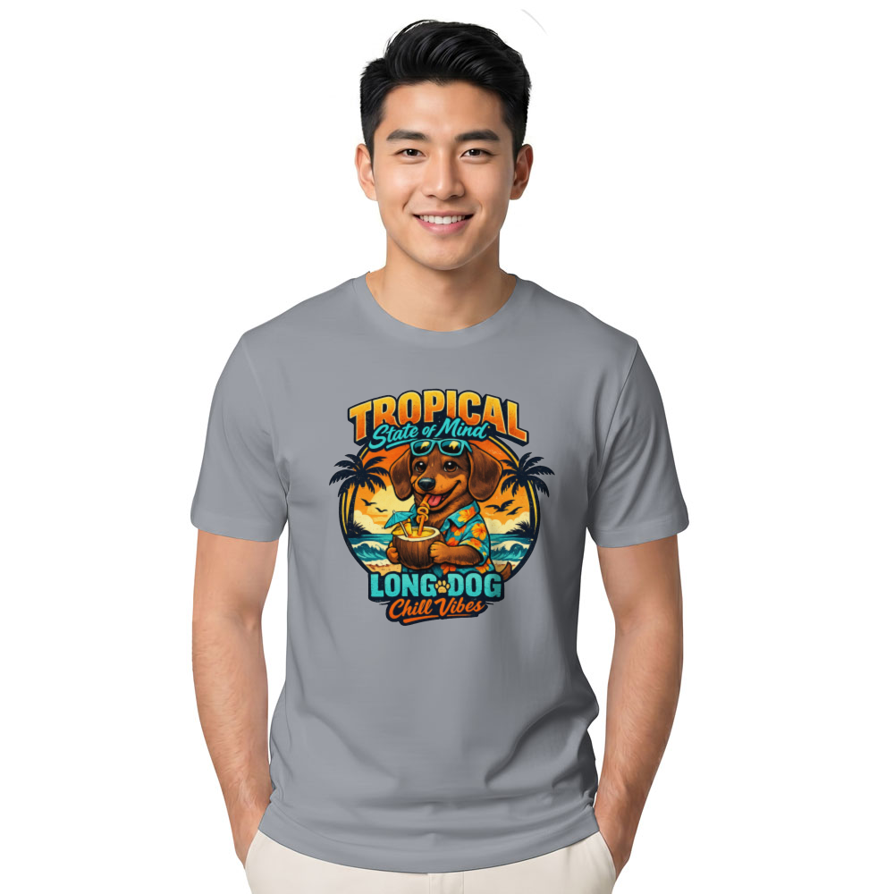 Retro Sunset Dachshund Tee Cute Gifts for Men Women Boy Kids T-Shirt