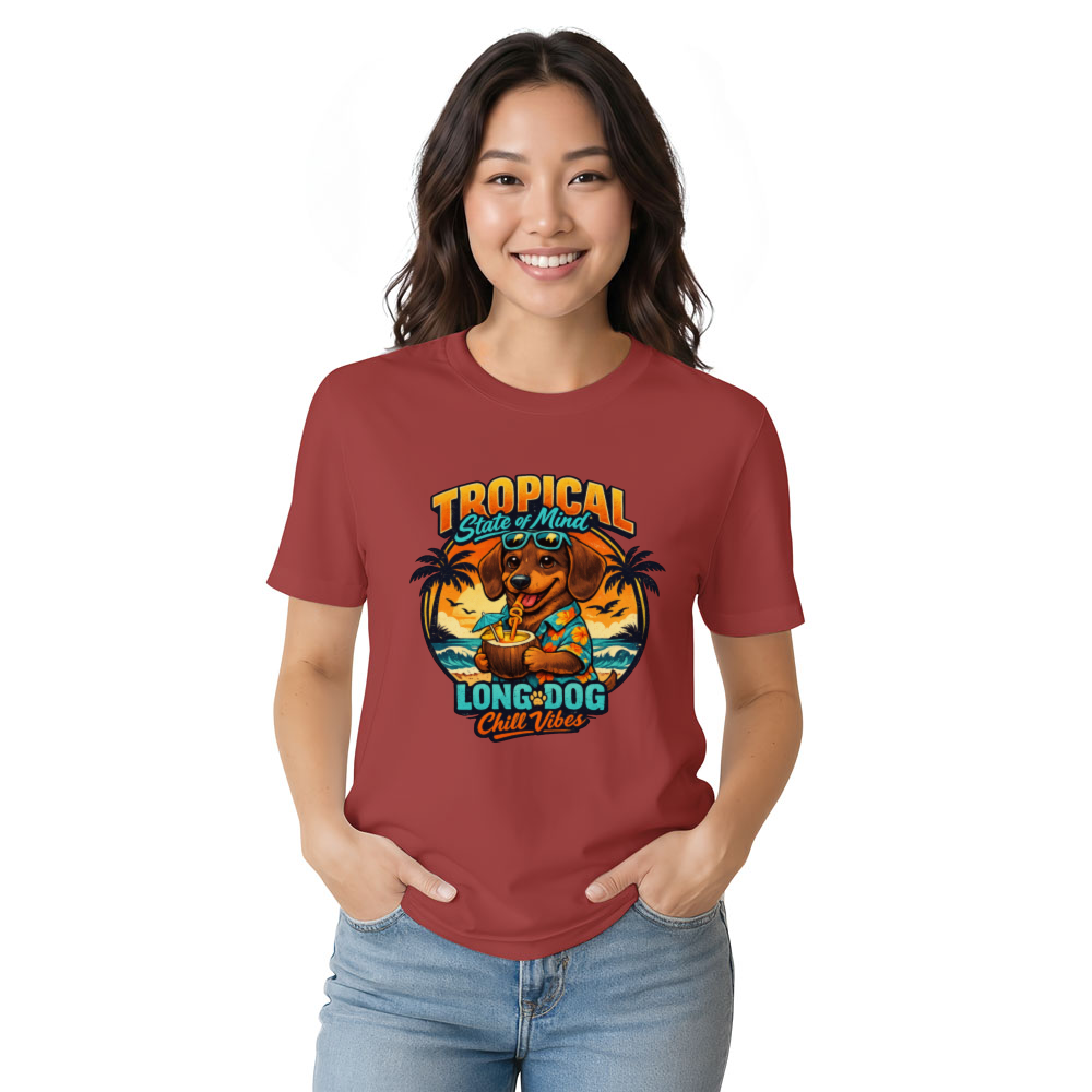 Retro Sunset Dachshund Tee Cute Gifts for Men Women Boy Kids T-Shirt