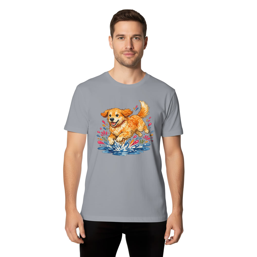 Watercolor Boho Golden Retriever T-Shirt Rustic Charming Gifts for Men Women Boy Kids T-Shirt