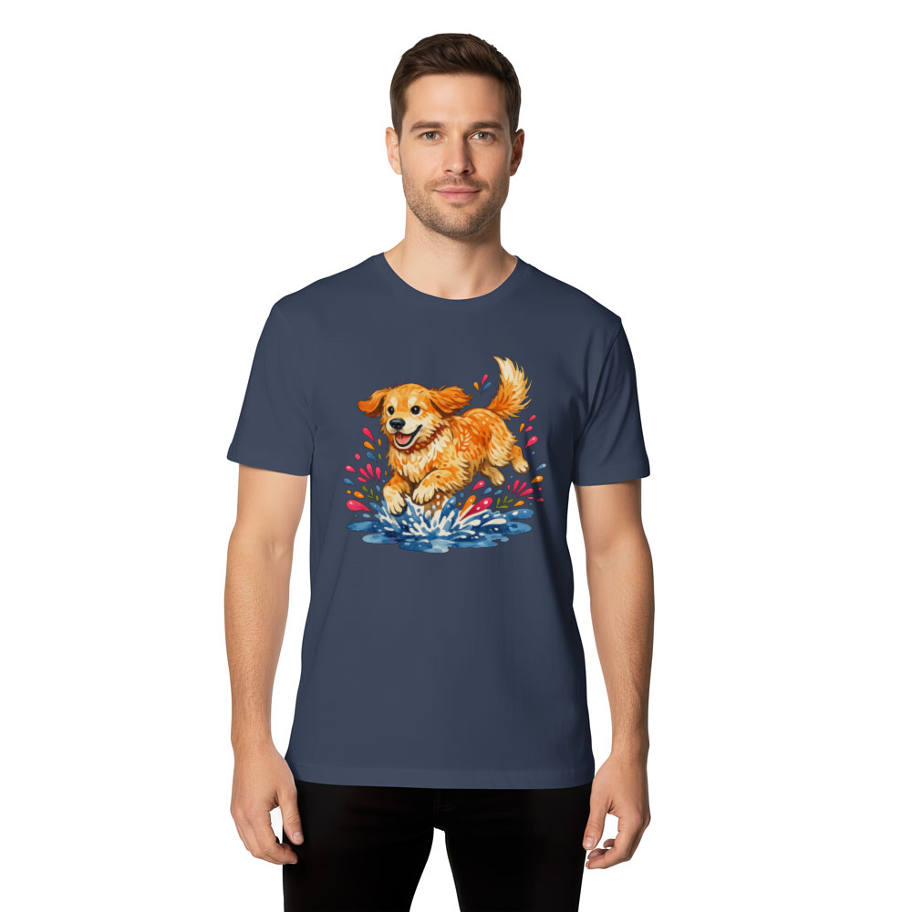 Watercolor Boho Golden Retriever T-Shirt Rustic Charming Gifts for Men Women Boy Kids T-Shirt