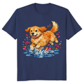 Watercolor Boho Golden Retriever T-Shirt Rustic Charming Gifts for Men Women Boy Kids T-Shirt