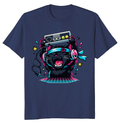 Neon Rage Quit Anime Gamer Cat Retro Gifts for Men Women Boy Kids T-Shirt