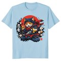 Neko Shinobi Ninja Cat T-Shirt Ukiyo-e Rising Sun Graphic Novelty Gifts for Men Women Boy Kids T-Shirt