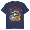 Too Broke for the Beach Cartoon Cat Retro Vector Tee Funny Gifts for Men Women Boy Kids T-Shirt