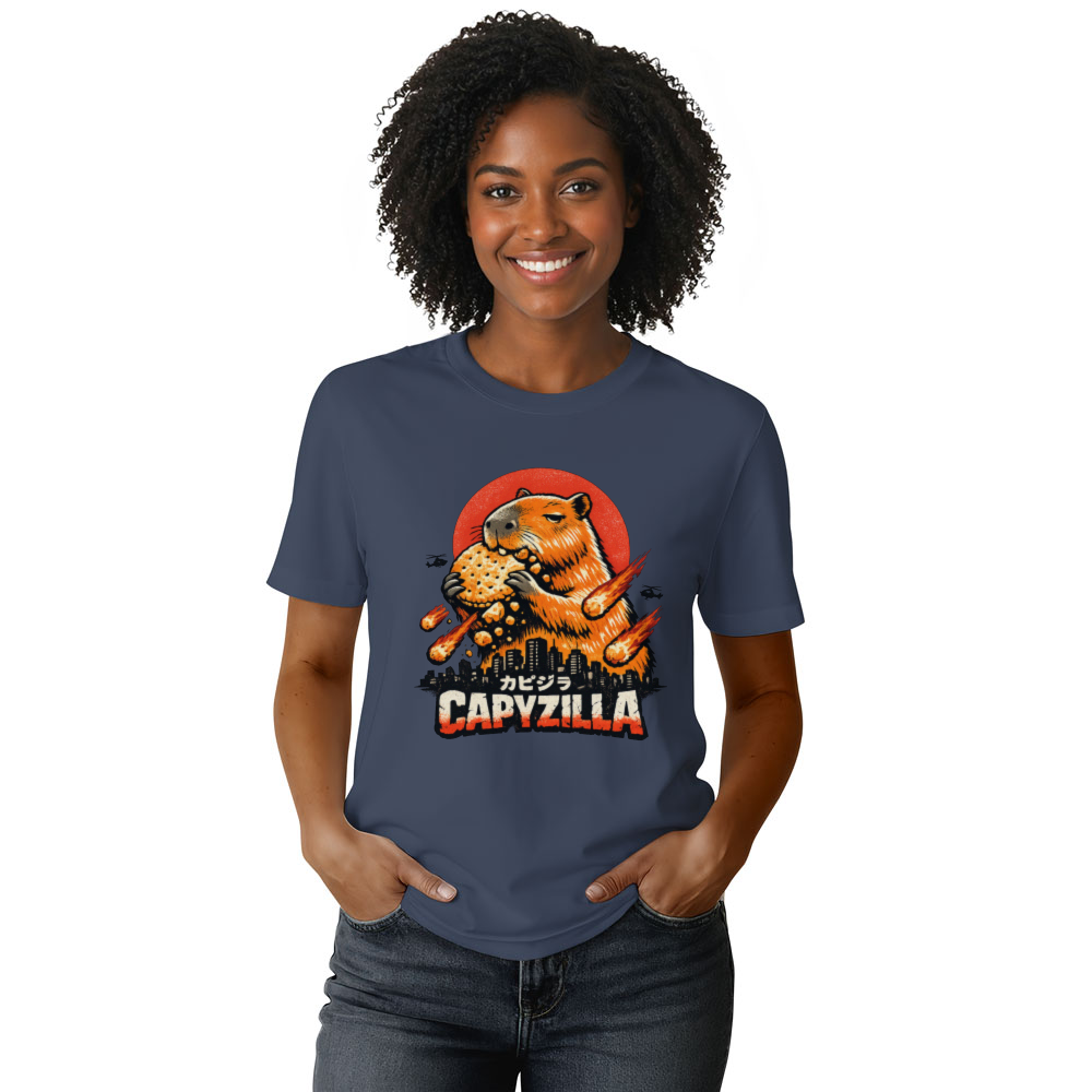 Capyzilla Capybara T-Shirt For Kaiju Fans Whimsical Gifts For Men Women Boy Kids T-Shirt