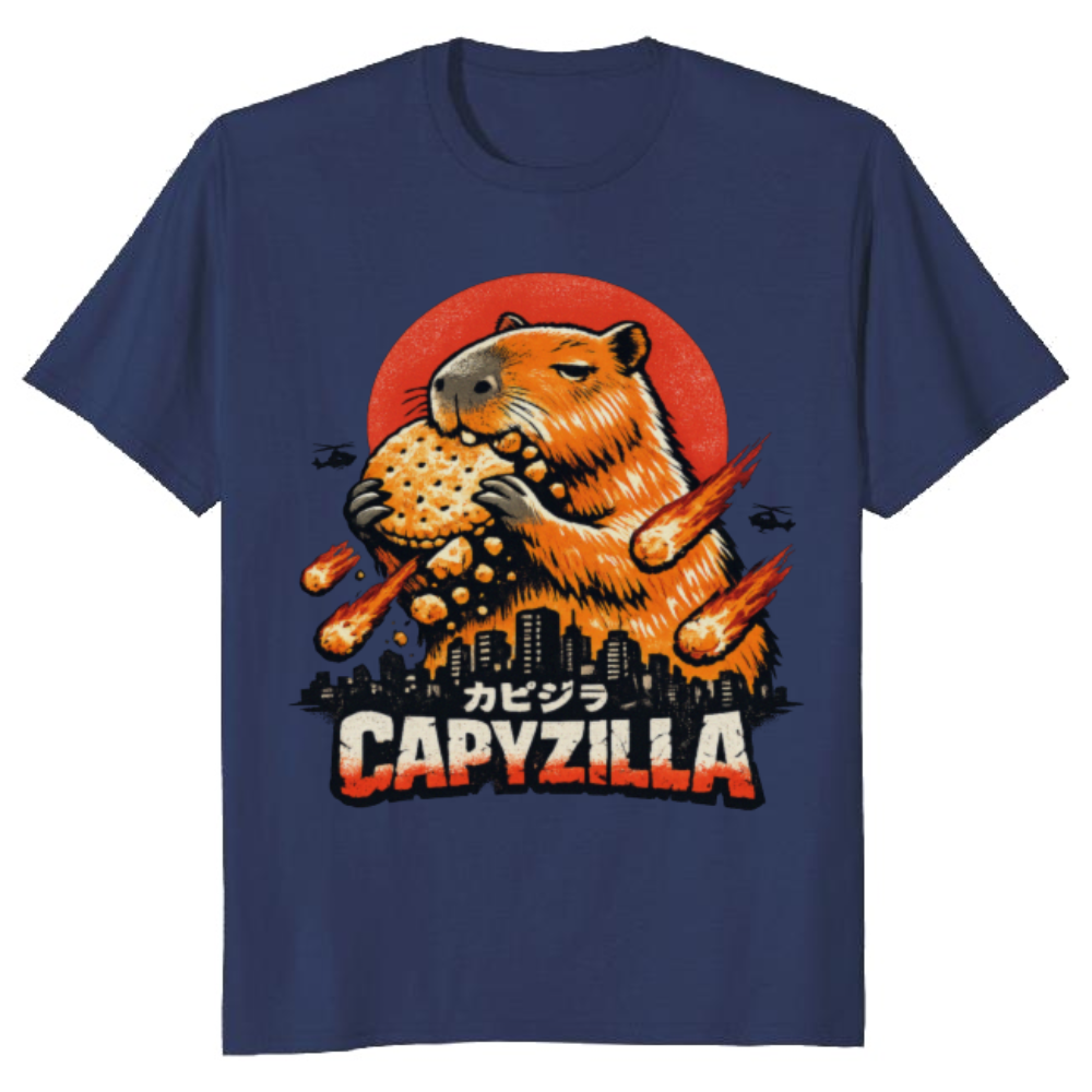 Capyzilla Capybara T-Shirt For Kaiju Fans Whimsical Gifts For Men Women Boy Kids T-Shirt