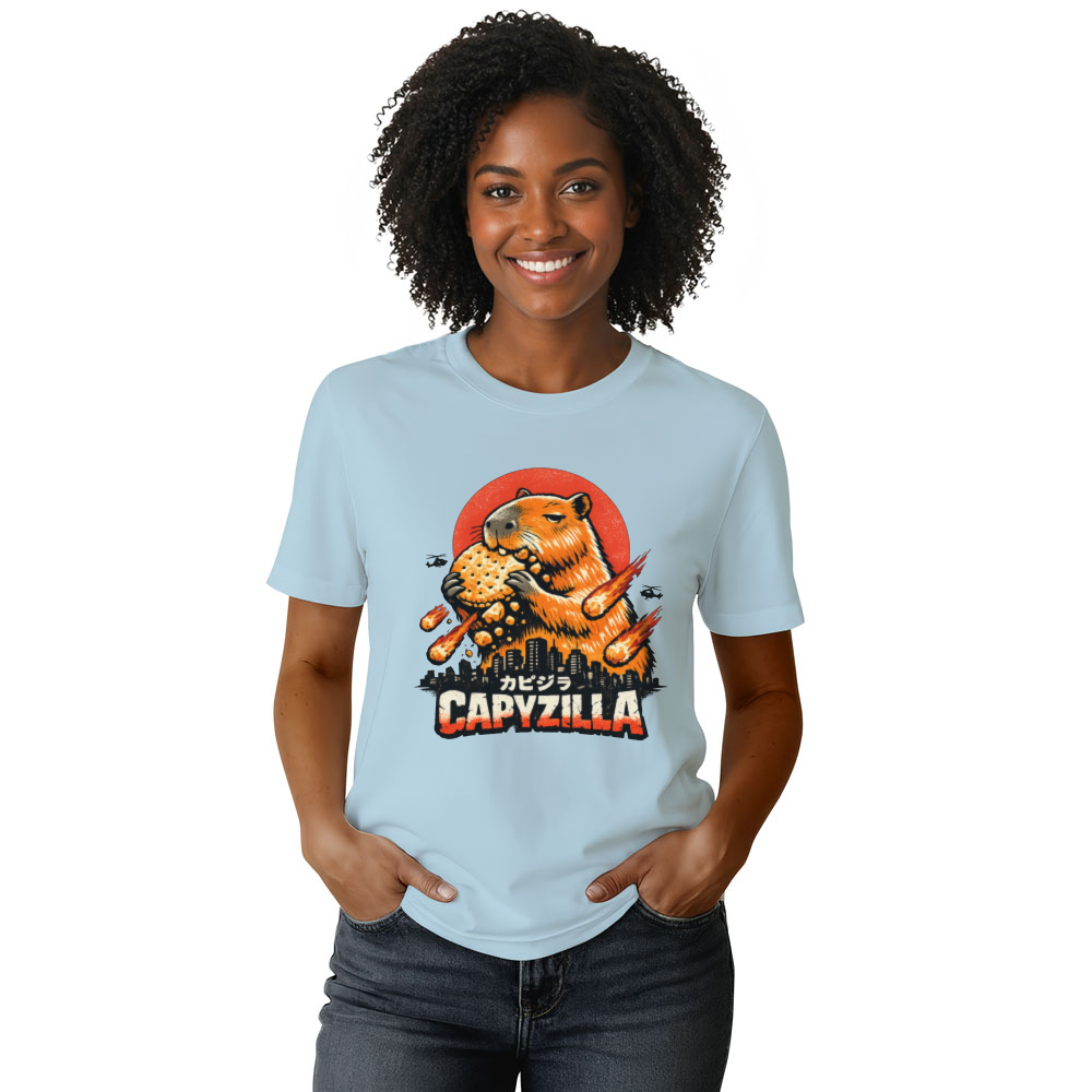 Capyzilla Capybara T-Shirt For Kaiju Fans Whimsical Gifts For Men Women Boy Kids T-Shirt